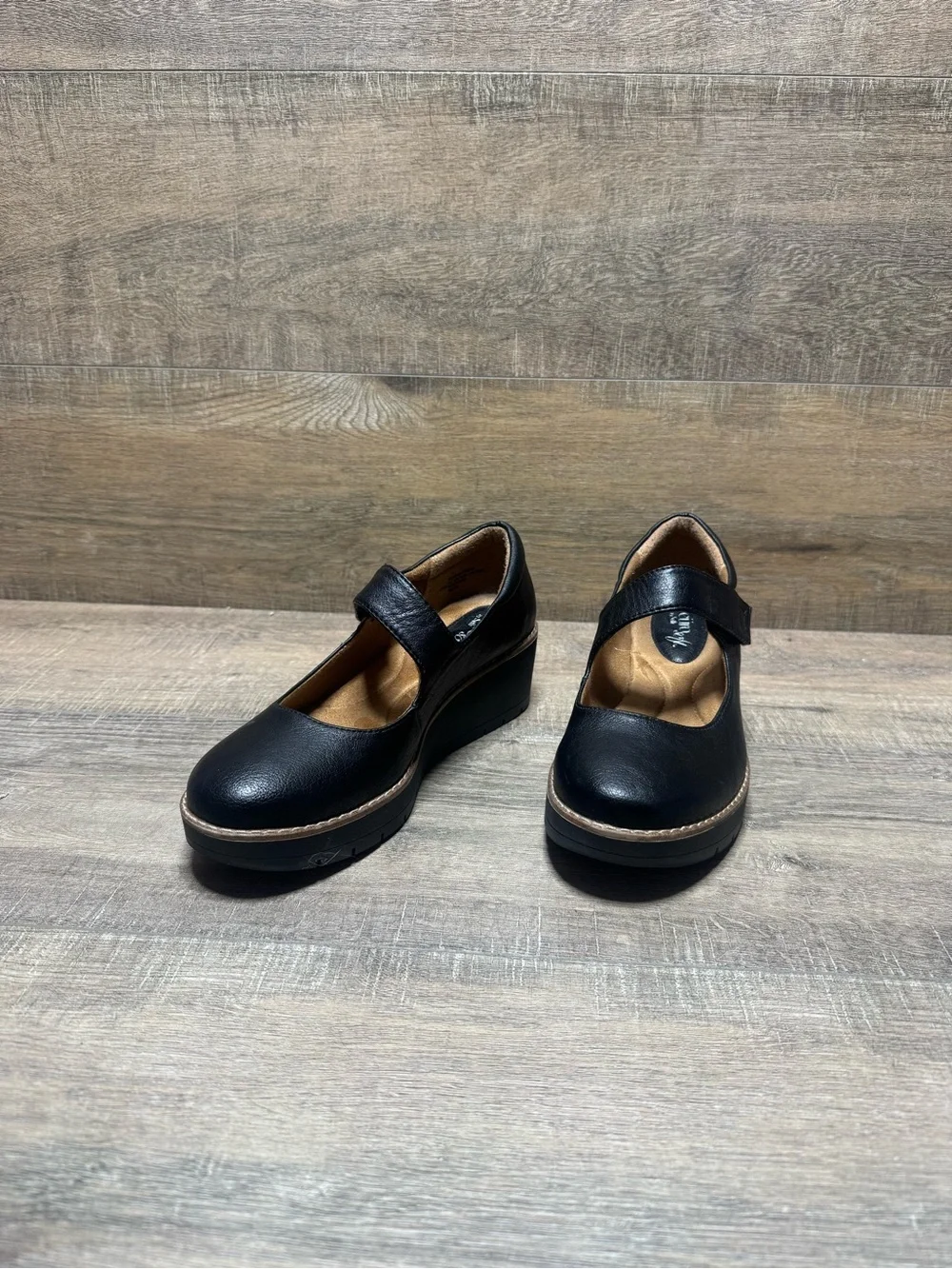 Black Mary Jane Platform Flats with Mary Jane Strap